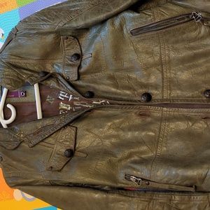 Special edition Danier Moss green leather jacket